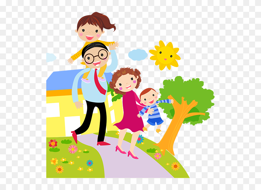 We Have The Perfect Solution - Happy Family Cartoon Clipart