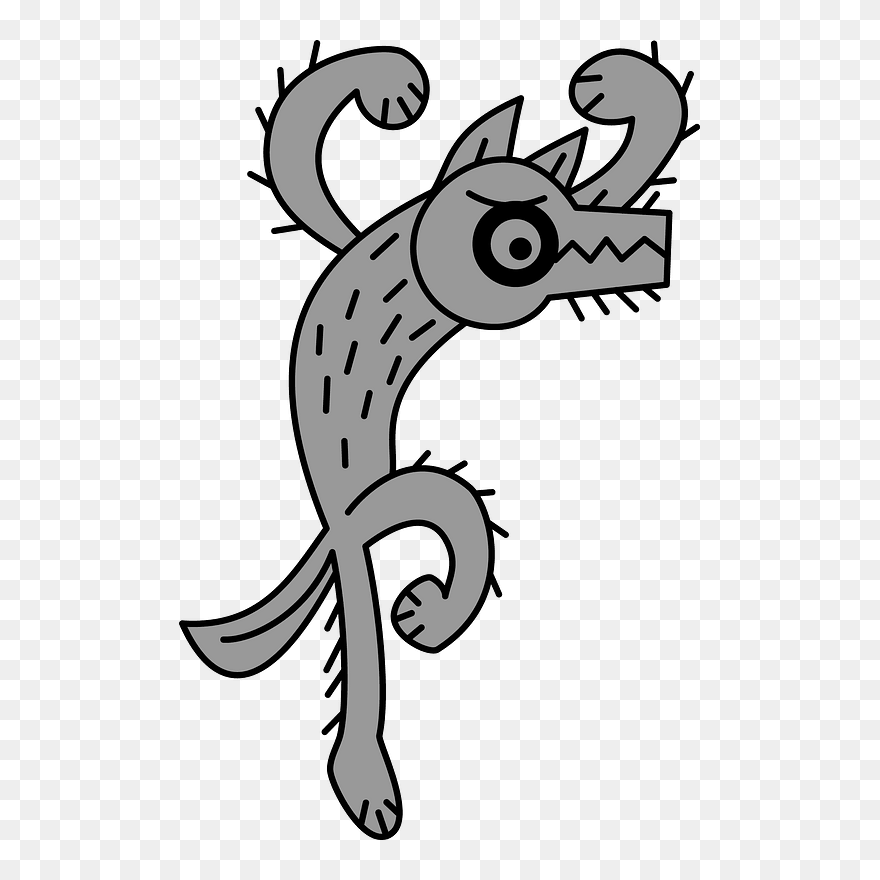 Cartoon Wolf Clipart - Clip Art - Png Download