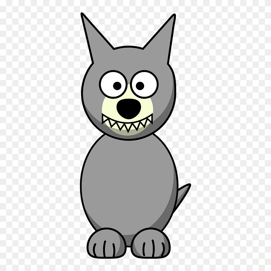 Cartoon Wolf Clipart - Wolf Cartoon Clip Art - Png Download