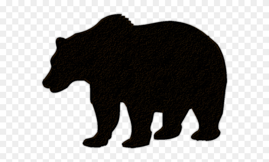 Hd Bear Cub Clipart Mammal Fi - Bear Silhouette - Png Download