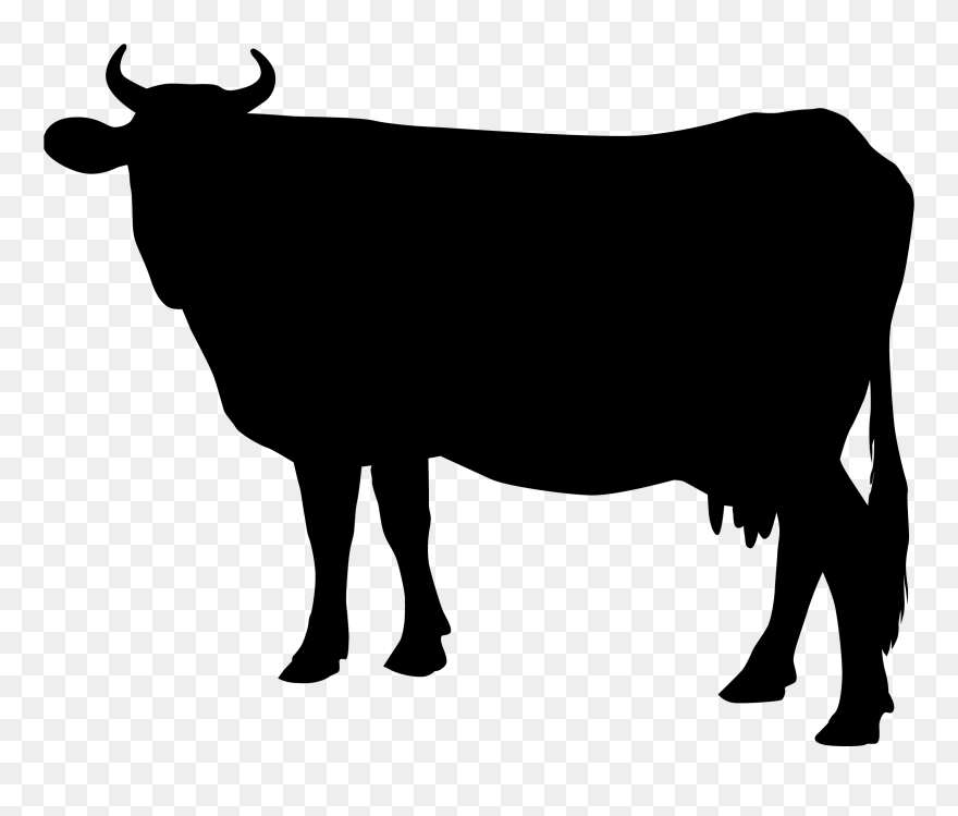 Cattle Silhouette Clip Art - Pig Vector - Png Download