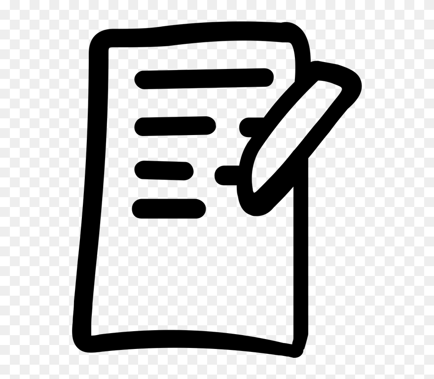 Picture - Taking Notes Clipart Black And White - Png Download
