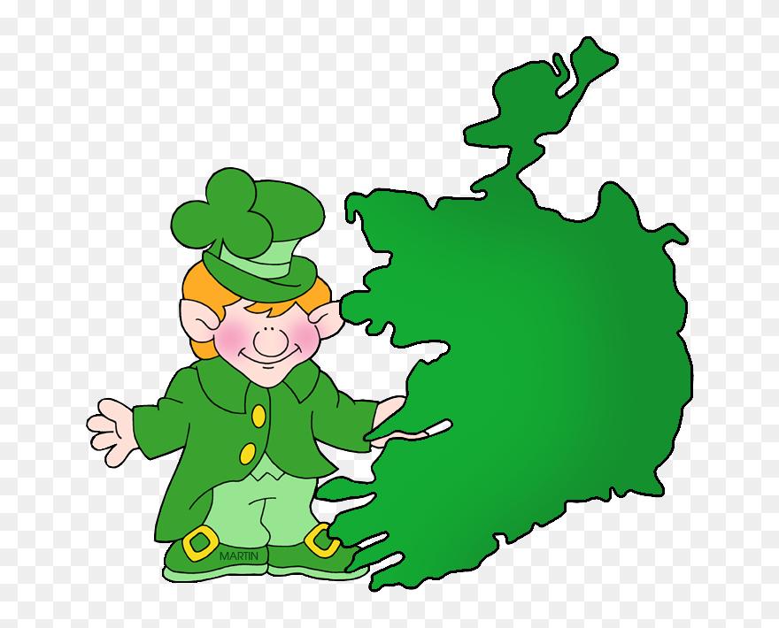 Ireland Map - Leprechaun Clip Art Png Transparent Png