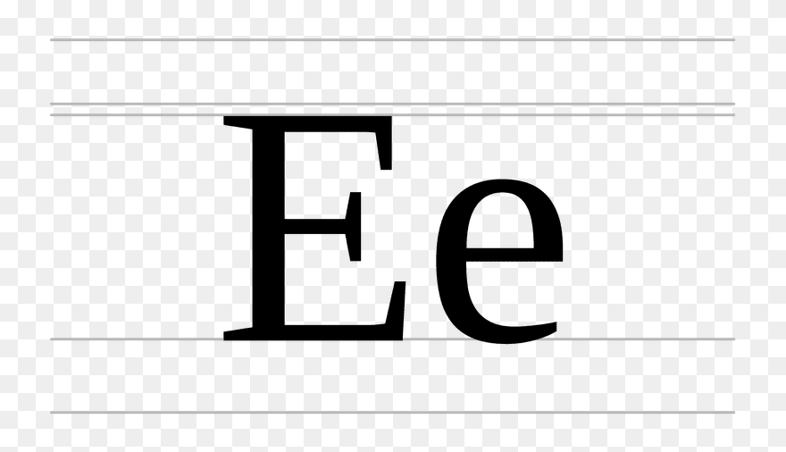 Upper And Lower Case Letter E Clipart