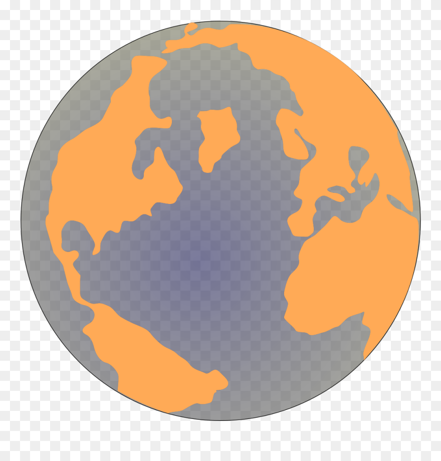 Orange And Blue Globe 2 Svg Clip Arts - Red And Black Earth Transparent - Png Download