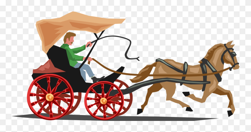 Transparent Horse And Buggy Clipart - Horse Carriage Clipart - Png Download