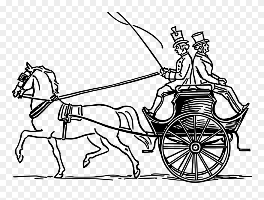 Chariot,art,horse Tack - Horse Pulling Wagon Drawing Clipart