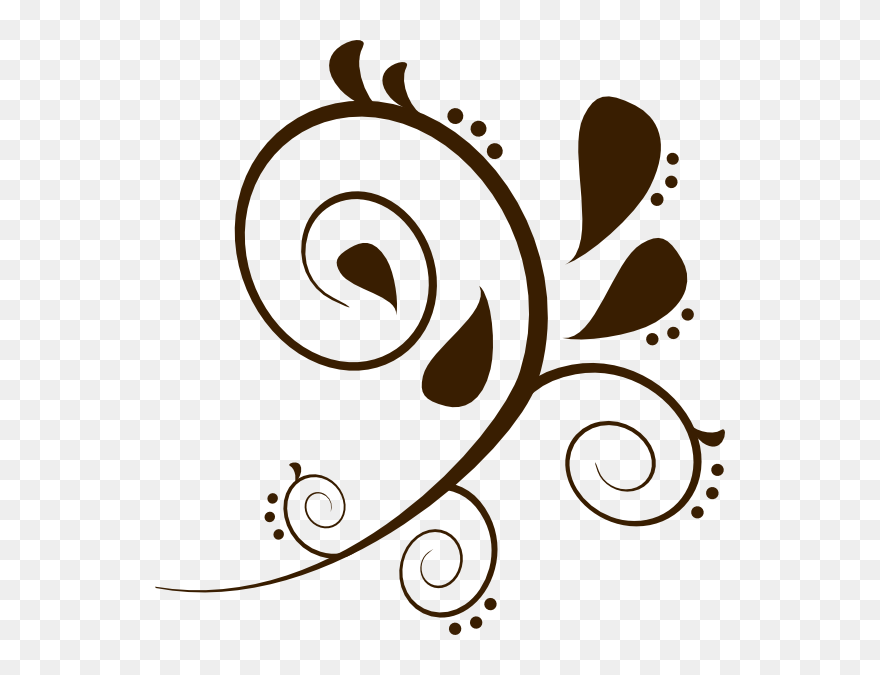 Flourish Clipart Digital, Flourish Digital Transparent - Swirl Flourishes Clip Art - Png Download