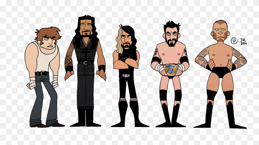 Wresslers By Tattiosala Clipa - Roman Reigns Cartoon Png Transparent Png