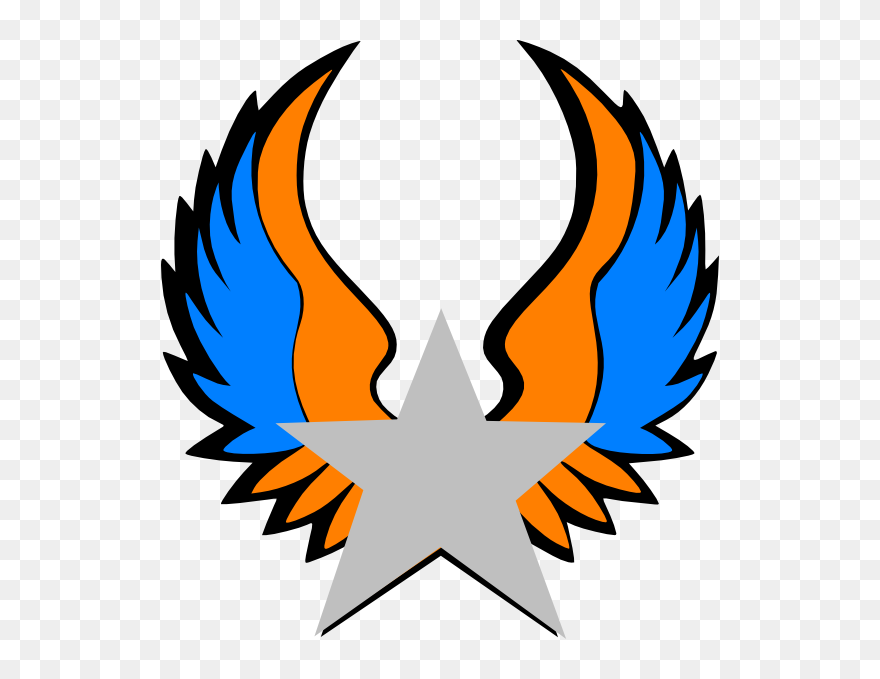 Blue And Orange Star Clipart