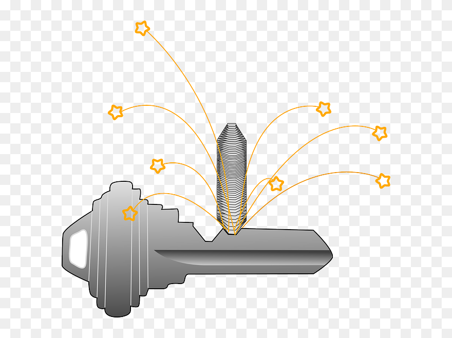 Key, Cutting, Locksmith, Sparks, Swarf - Key Cutting Clip Art - Png Download