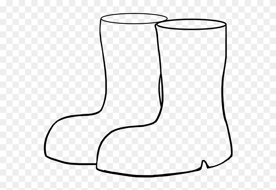 How To Draw Boots - Easy Drawing Of Boots Clipart