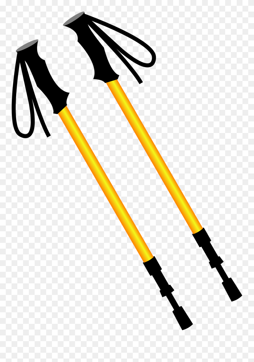Trekking Poles Clipart - Png Download