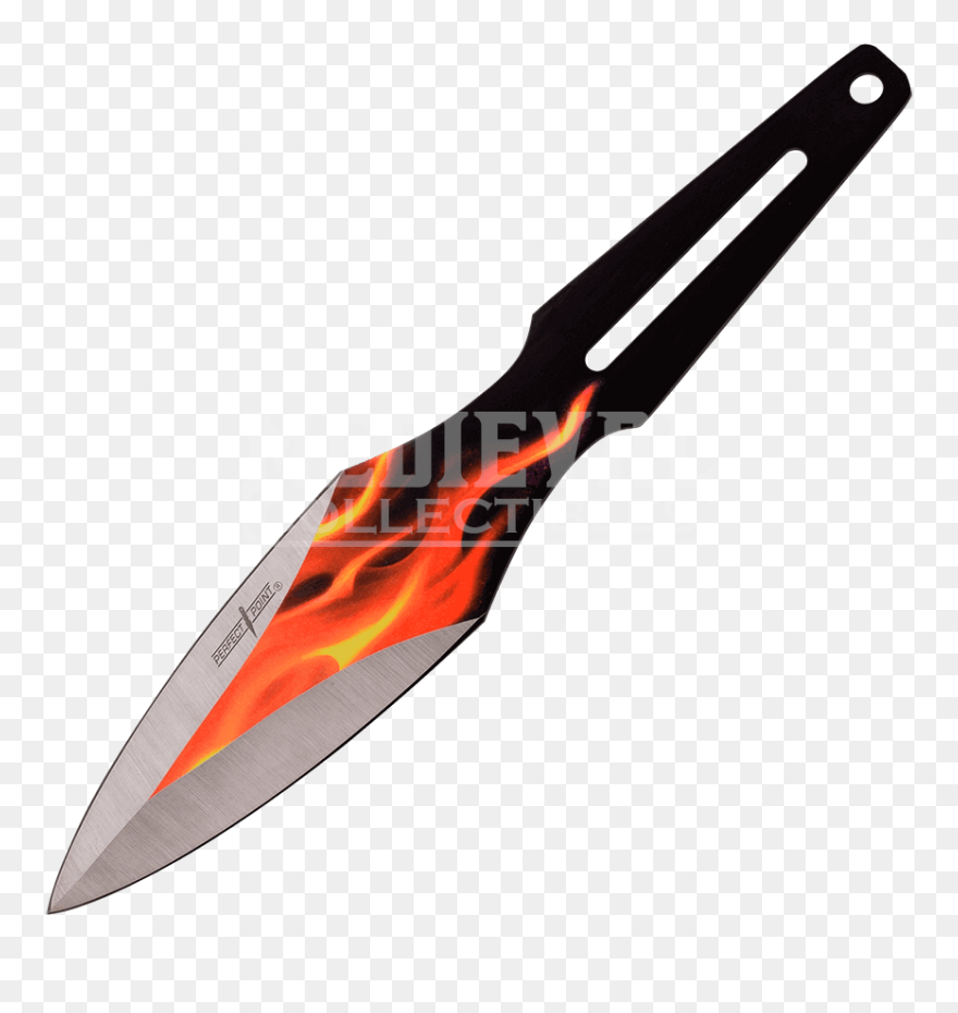 Throwing Knife Clipart , Png Download - Flaming Throwing Knife Transparent Png