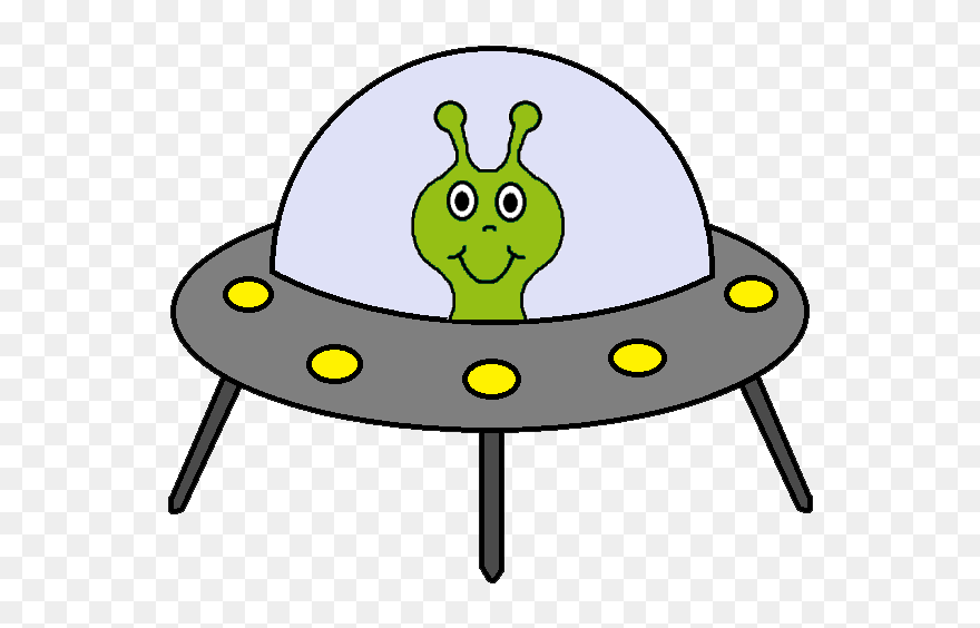 Alien In A Spaceship Clipart - Png Download