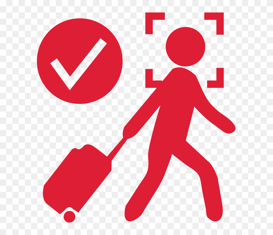 Red Icon - Tourist Clipart Black And White - Png Download