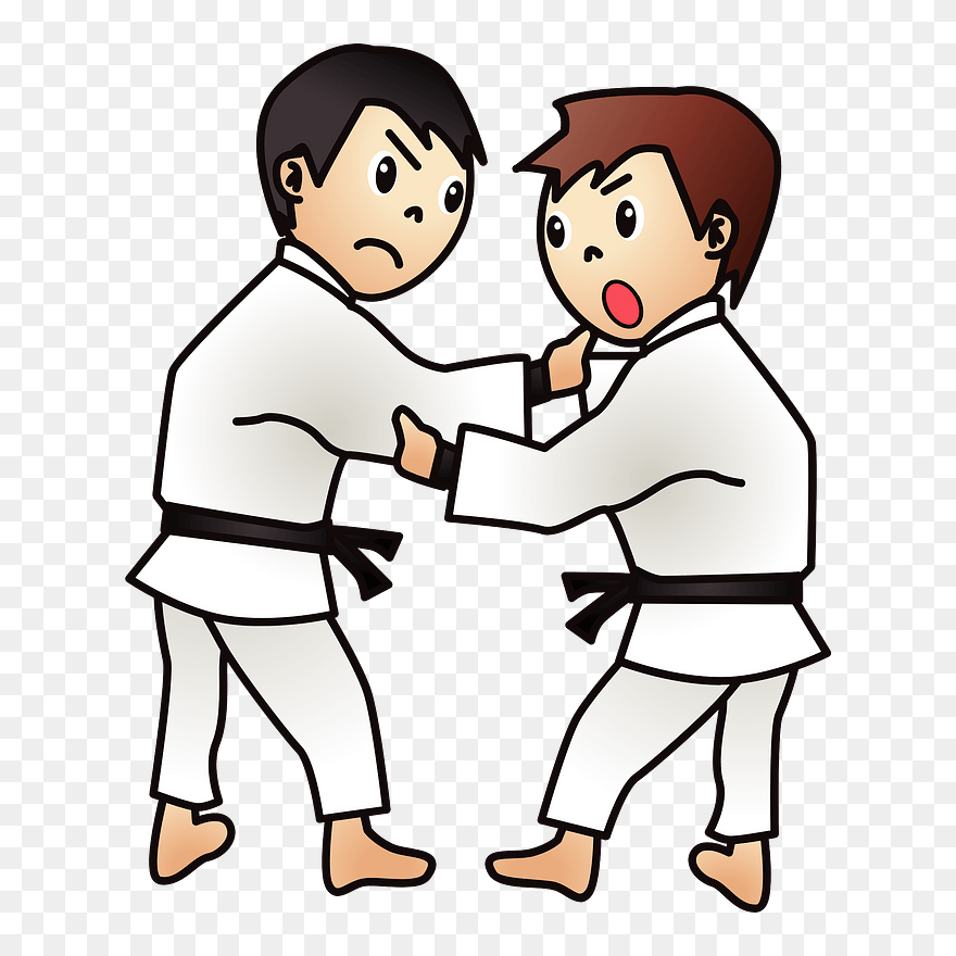 Judo Sports Clipart - 柔道 を する イラスト - Png Download