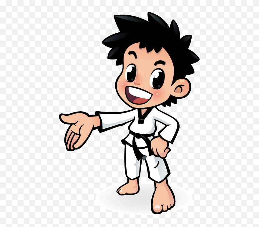Clipart Boy Taekwondo - Taekwondo Martial Art Animated - Png Download