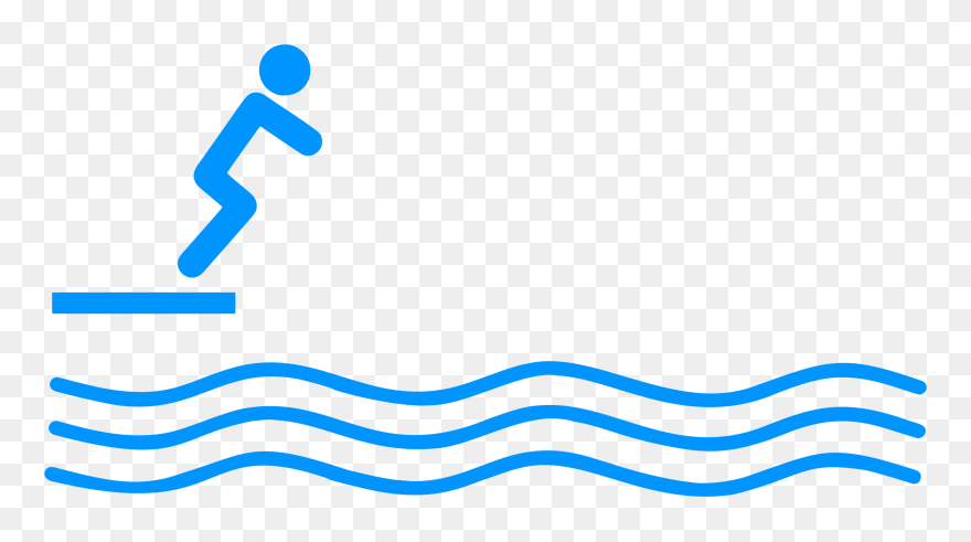 People Clipart Diving - Diving Clipart Blue - Png Download