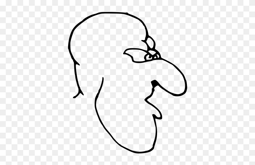 Bald Man Cariature - Clip Art - Png Download