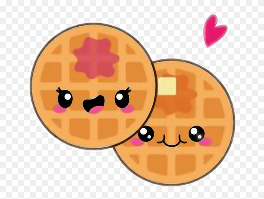 #food #kawaiifood #kawaii #waffles #kawaiiwaffles - Kawaii Food Clipart - Png Download