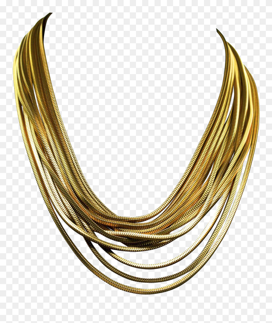 Necklace Clipart Gold Necklace - Picsart Gold Chain Png Hd Transparent Png