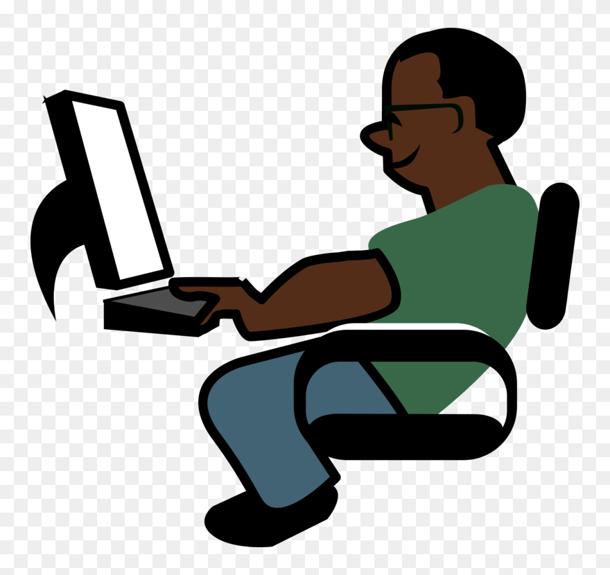 Human Behavior,angle,sitting - Programmer Clipart - Png Download