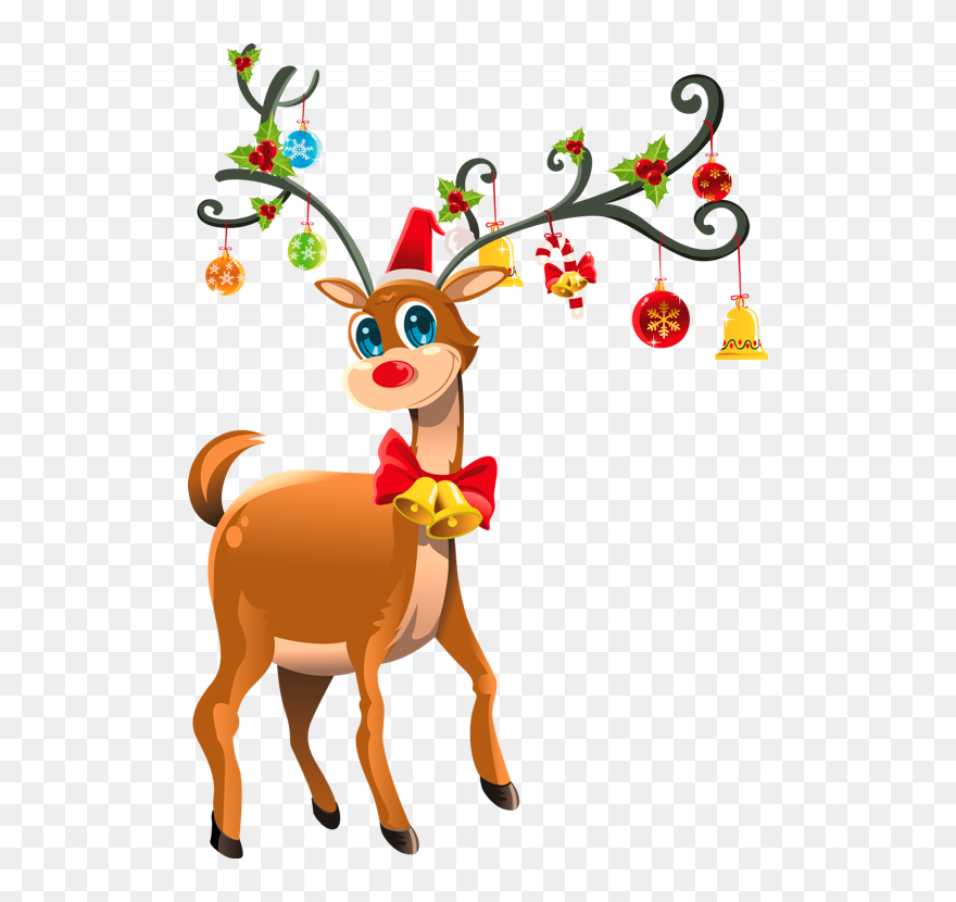 Christmas Card Rudolph Reindeer Clipart
