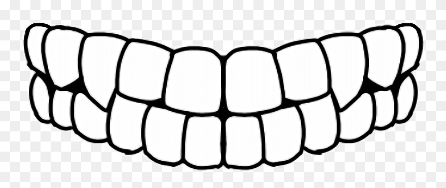 #mouth #tooth #face #horror #halloween #black #blackandwhite - Creepy Mouth Clipart Black And White - Png Download