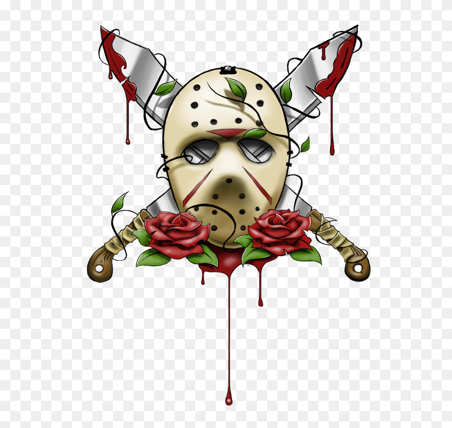 Horror Clipart Casper - Jason Voorhees Mask Tattoo Design - Png Download
