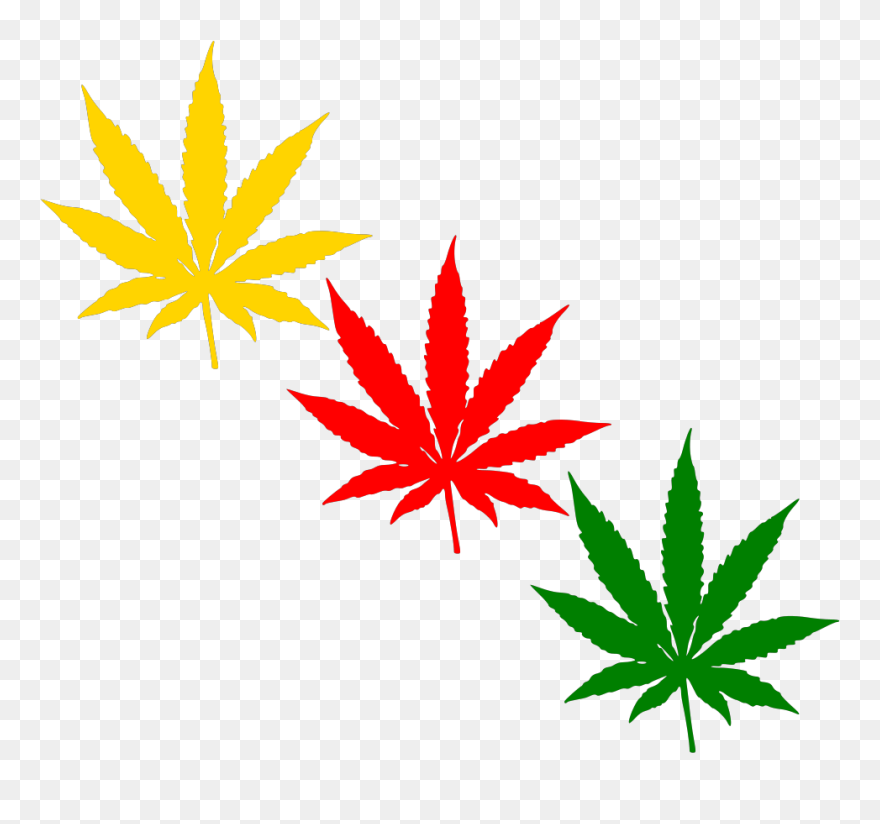 Weed Green White And Blue Svg Clip Arts - Marijuana Leaf Clipart Transparent Background - Png Download