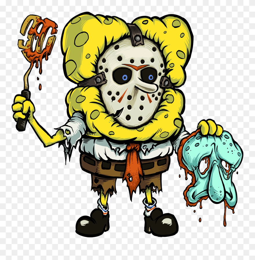 [oc] Spongebob Vorhees - Horror Spongebob Clipart
