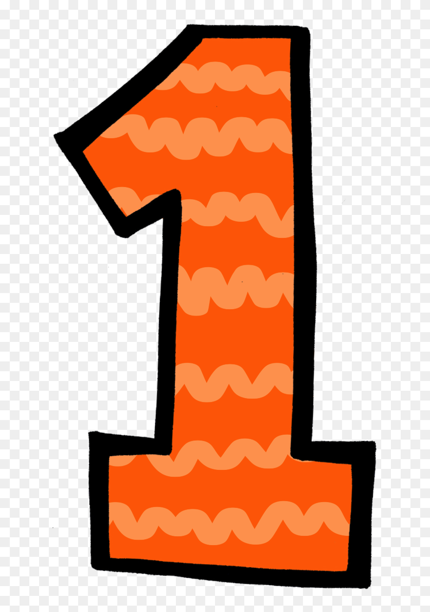 Orange Clipart Number - Number 1 Clipart Png Transparent Png