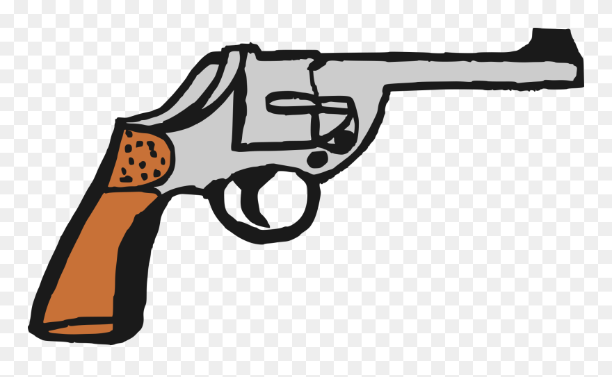 Transparent Hand Gun Clipart - Comic Gun Png