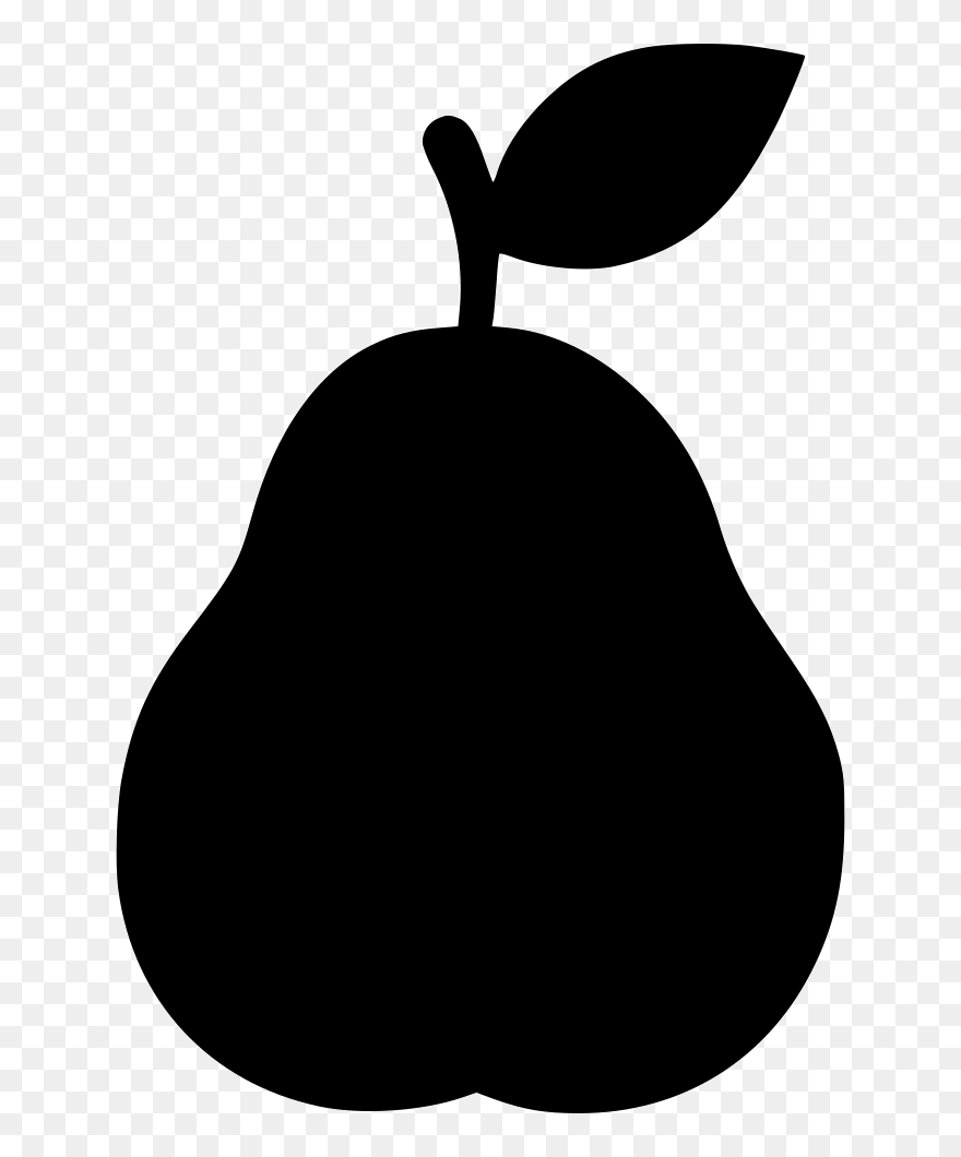 Pear Clipart Individual Fruit - Buah Siluet - Png Download