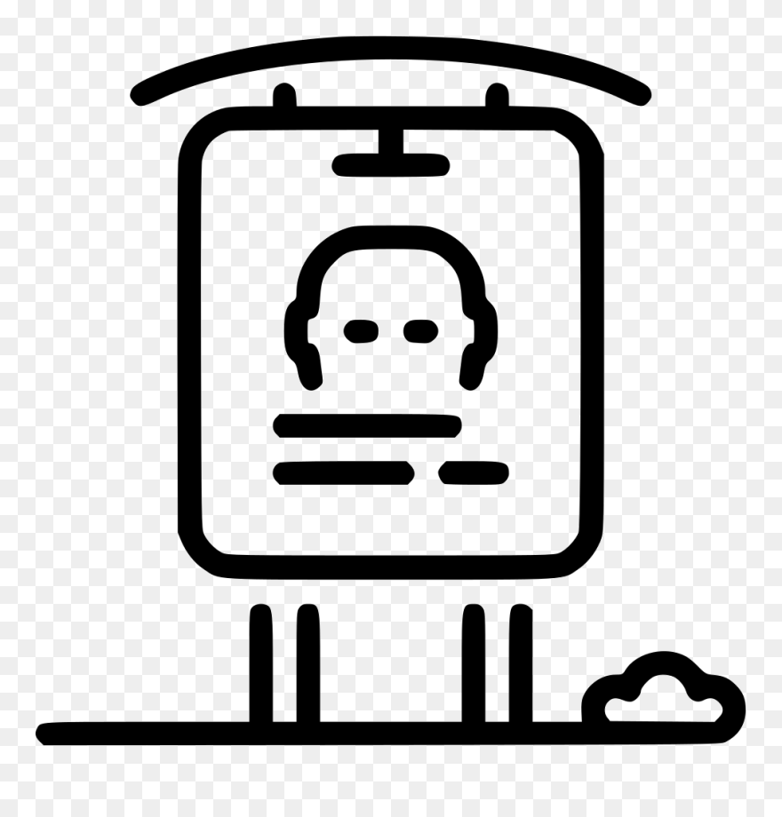 Billboard Cartoon Png - Small Billboard Icon Clipart