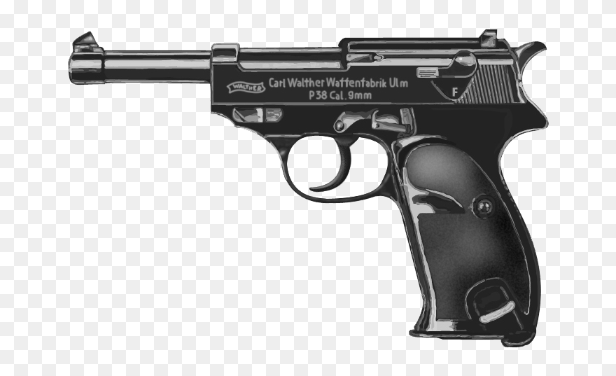 Vector Handguns Revolver - Walther P38 Airsoft Gun Clipart