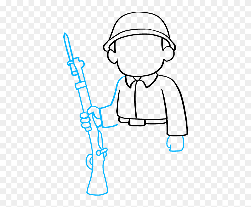 How To Draw Soldier - World War 1 Drawings Easy Clipart