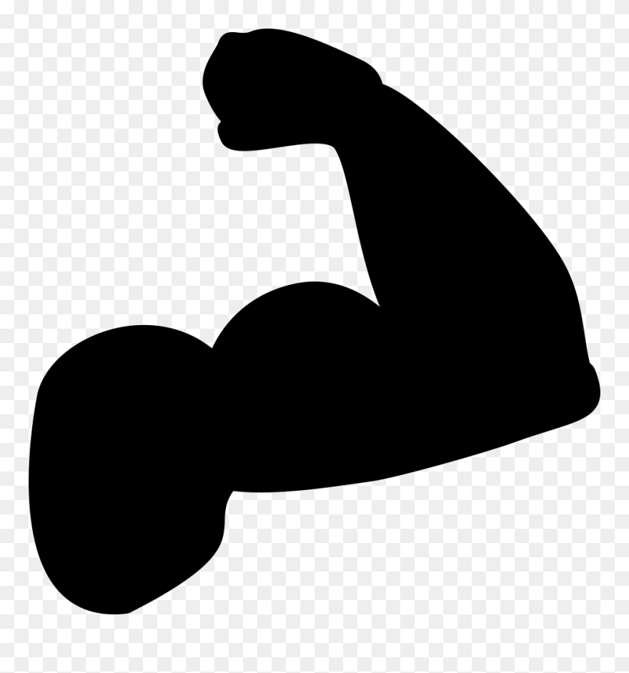 Biceps Muscle Arm Silhouette - Muscle Clipart Silhouette - Png Download