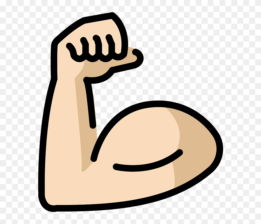 Flexed Biceps Emoji Clipart - Caffi Maes - Png Download