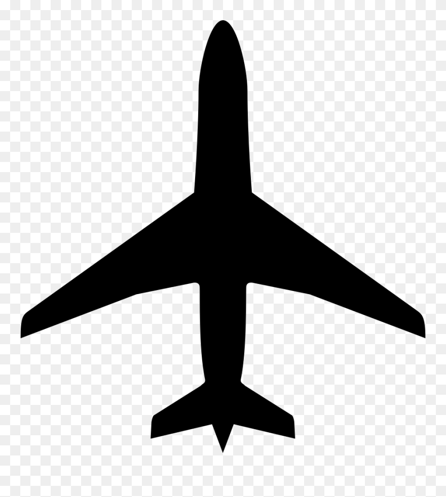 Airplane Boeing 737 Clip Art - Transparent Airplane Silhouette - Png Download