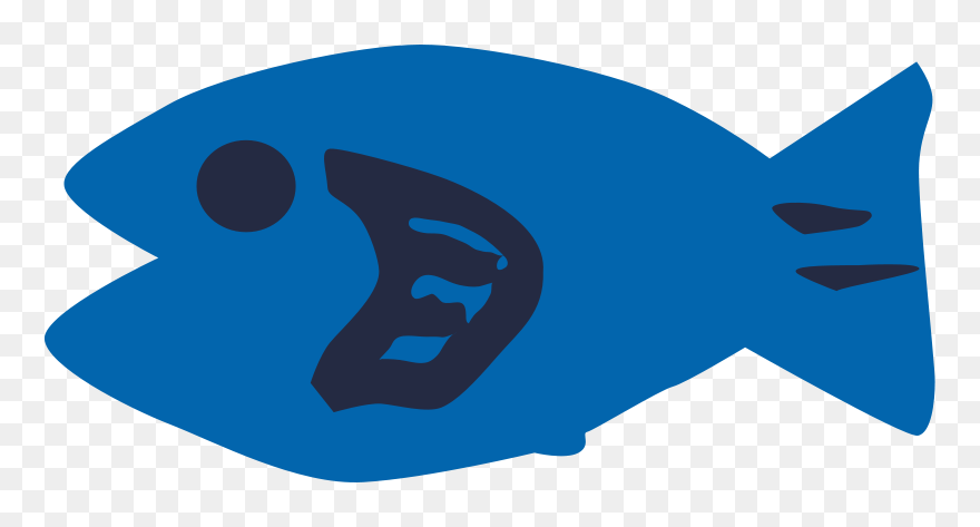 Fish - Blue Cartoon Fish Clipart