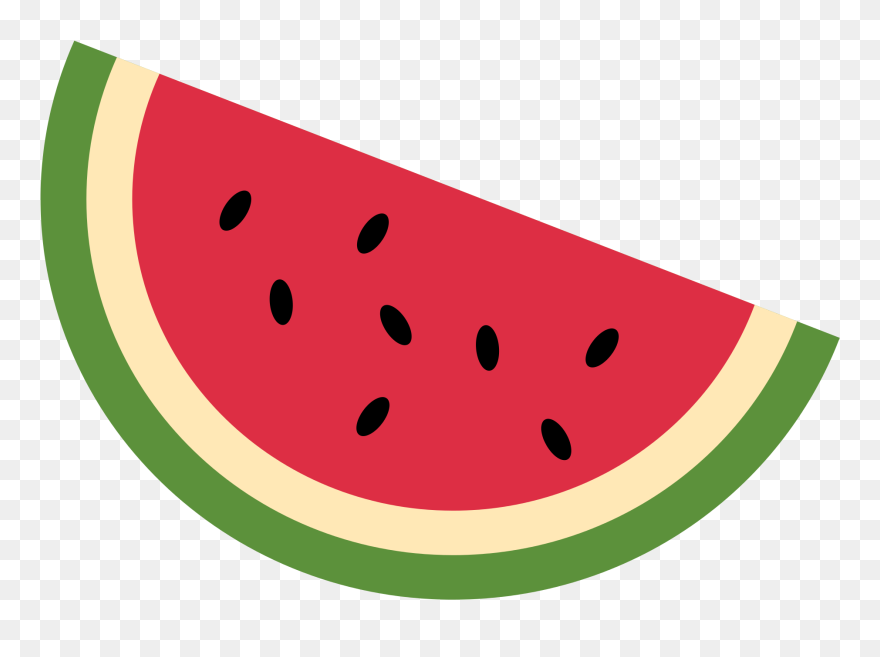 Fruit, Melon, Vegetable, Vegetables, Vegetarian, Watermelon - Watermelon Emoji Png Clipart