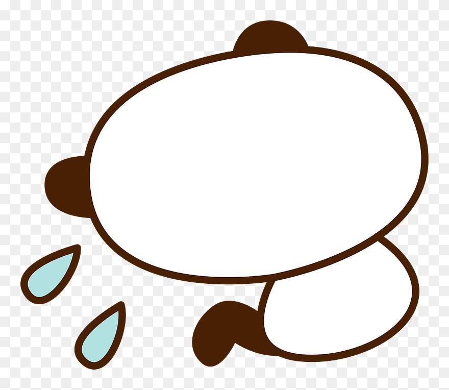 Depressed Giant Panda Clipart - Circle - Png Download