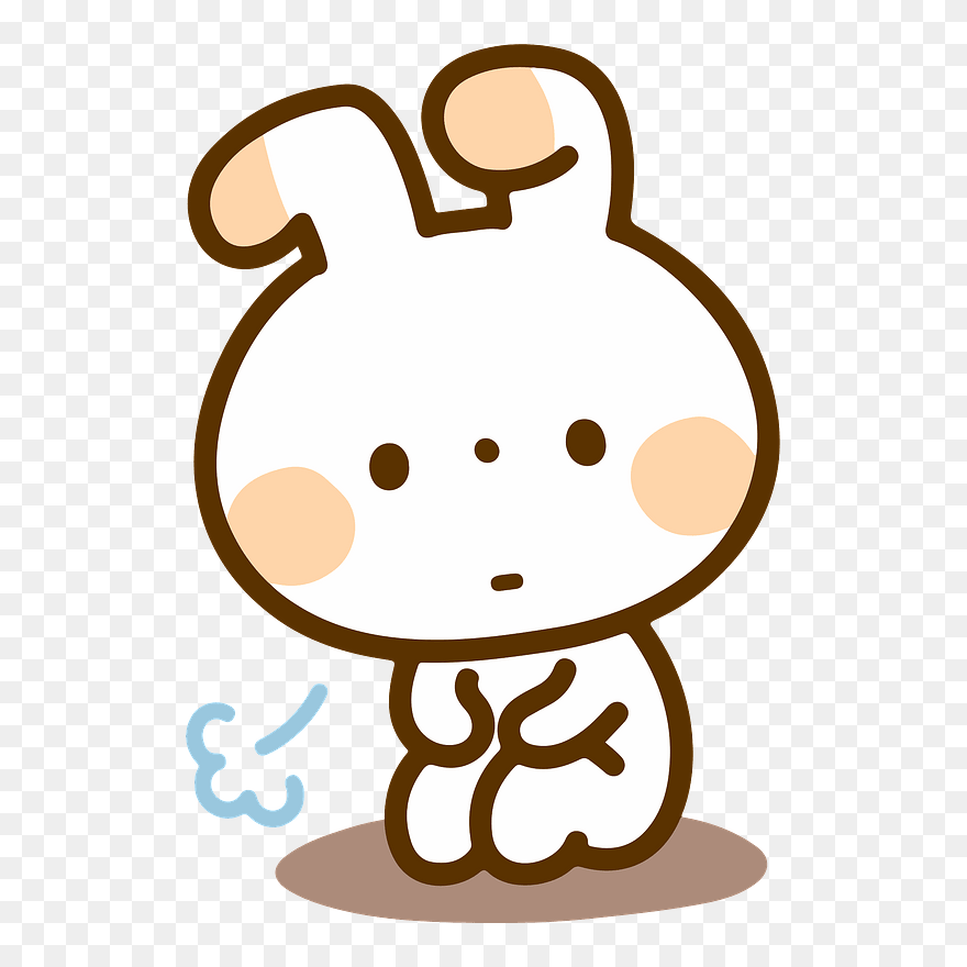 Rabbit Depressed Animal Clipart - Rabbit - Png Download