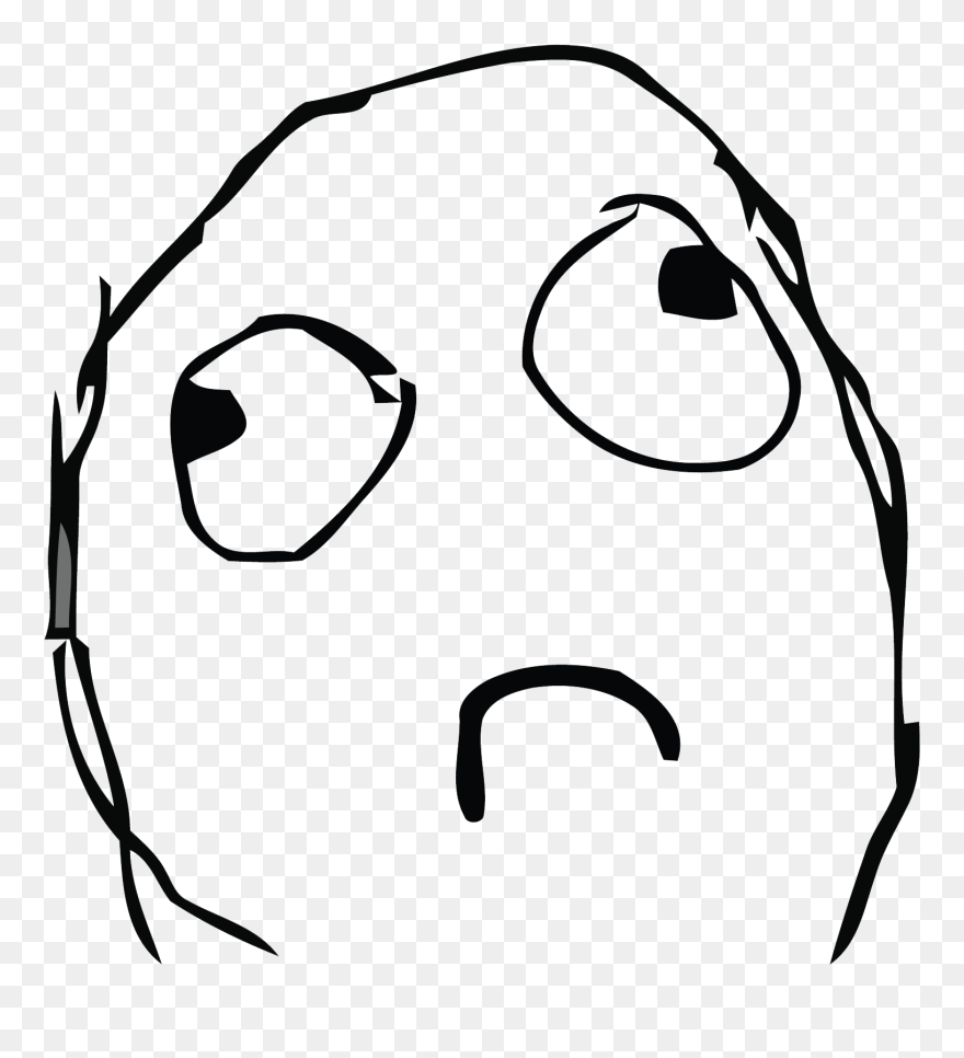 Simple Sad Troll Face Clip Arts - Sad Meme Face Png Transparent Png