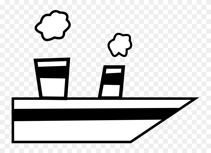 Barco De Vapor Dibujo Clipart