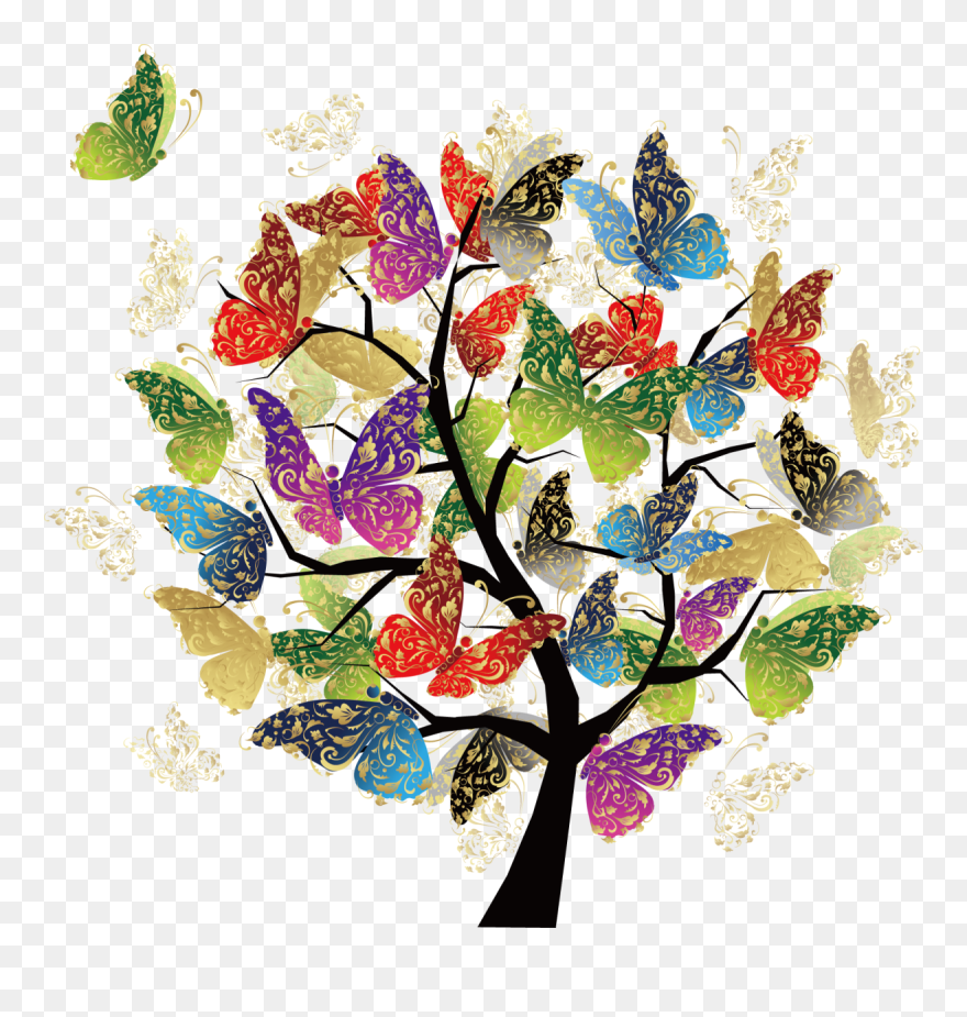 Transparent Support Group Clipart - Arte De Mariposas - Png Download