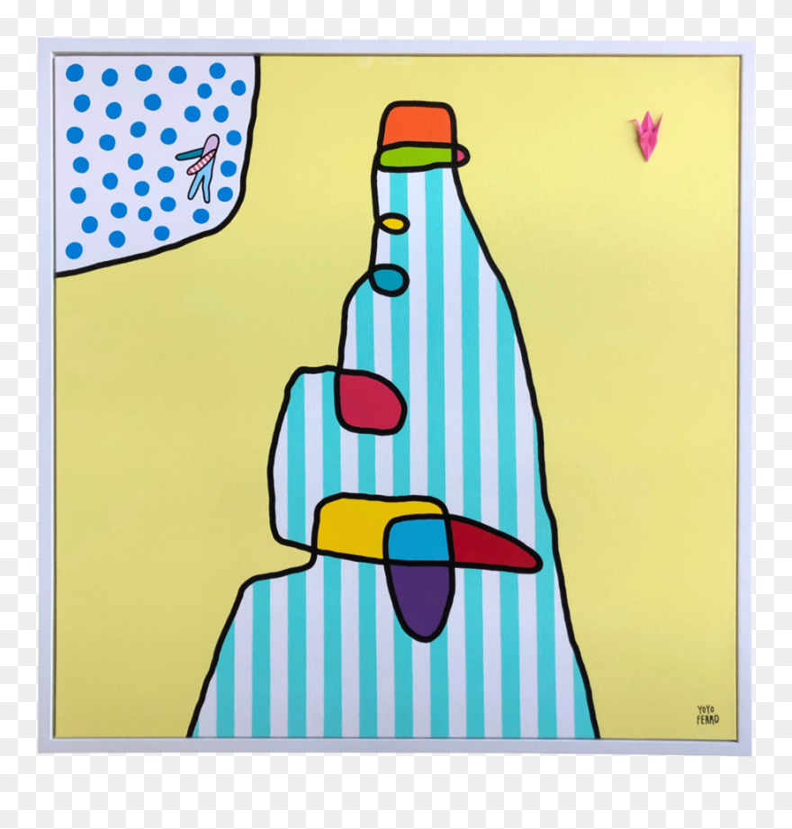 Torre De Papel , 2017 Acrylic And Origami On Canvas Clipart