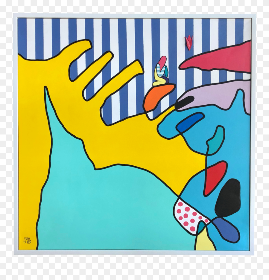 À Espera De Um Toró , 2016 Acrylic And Origami On Canvas Clipart